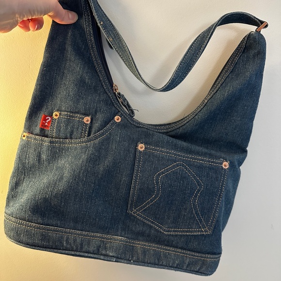 Guess Dark Denim Hobo Bag - Picture 3 of 6